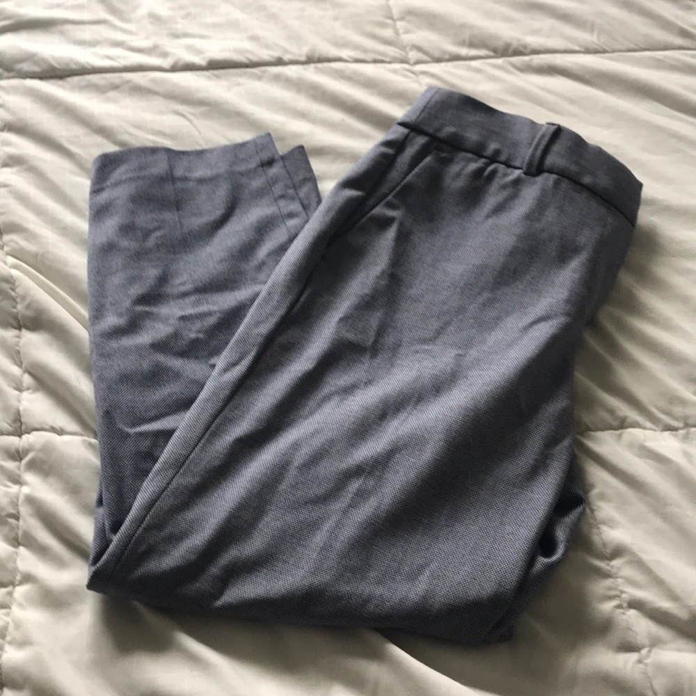 Loft Blue Plaid Julie Pants
